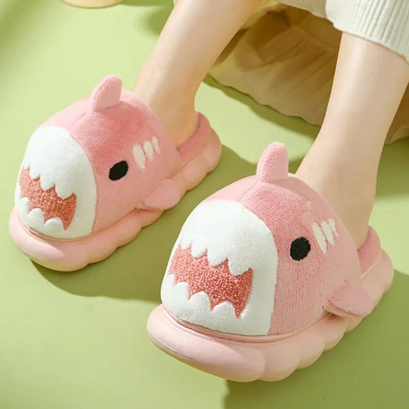 Pink Shark Slippers
