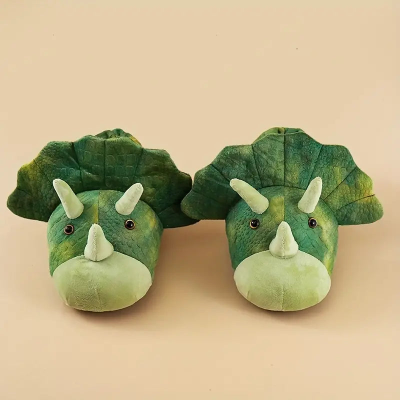 Green Dinosaur Slippers