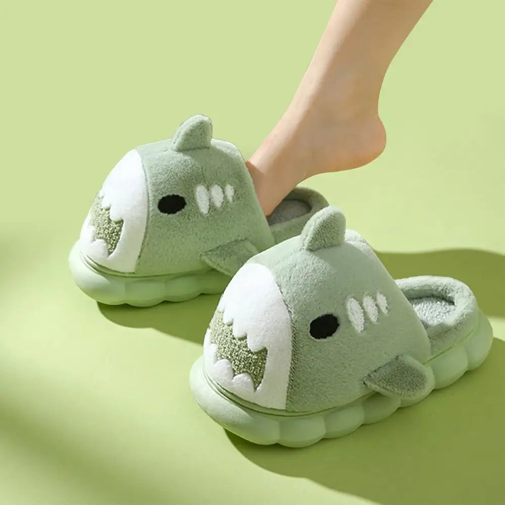 Green Shark Slippers