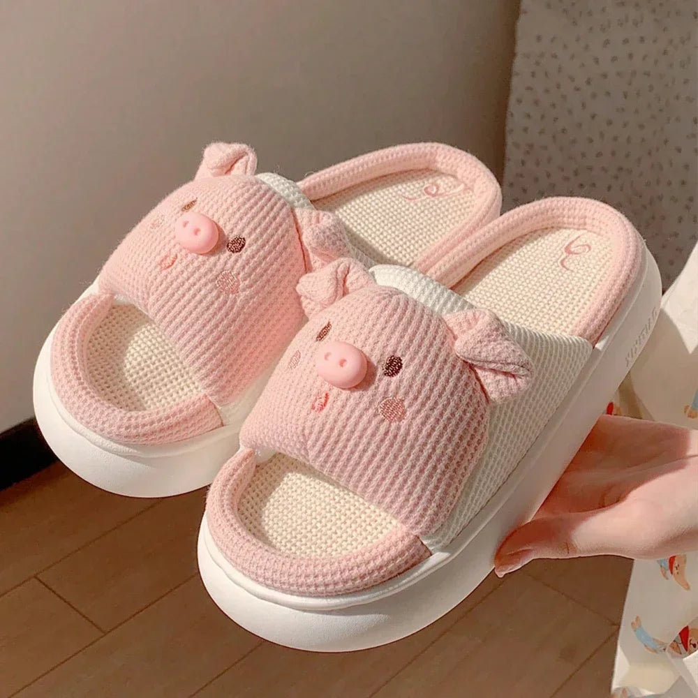 Kawaii Piggy Slippers