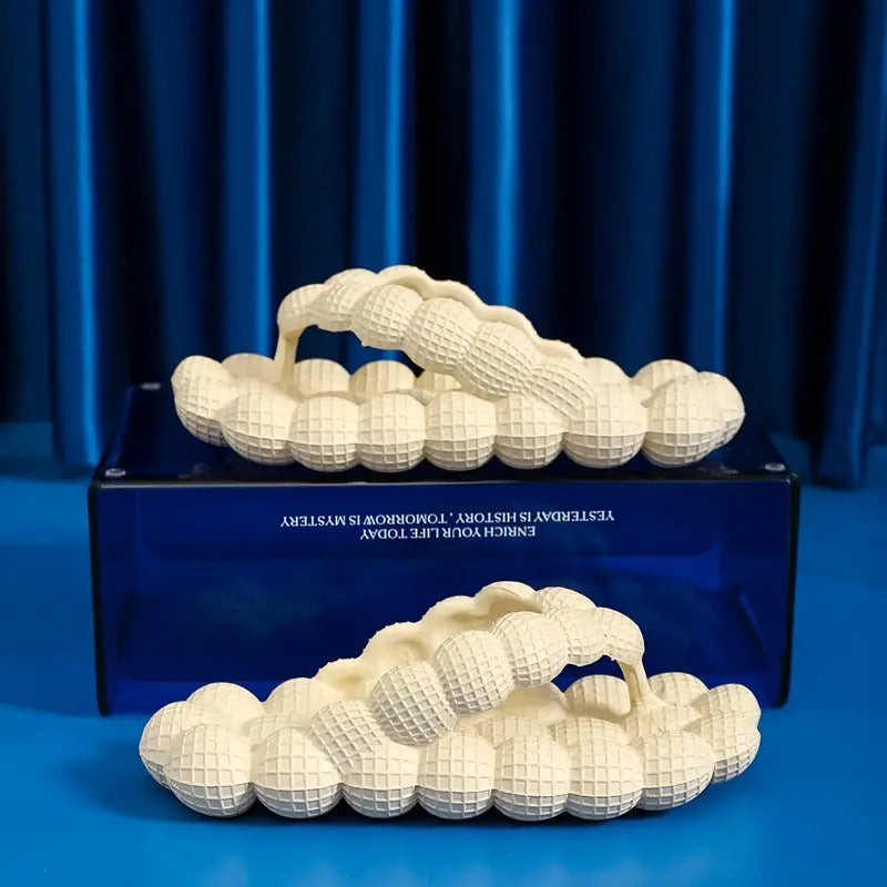 White Bubble Flip Flops