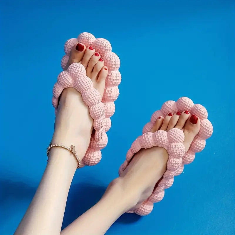 Pink Bubble Flip Flops