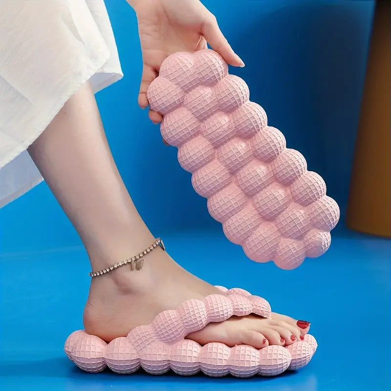 Pink Bubble Flip Flops