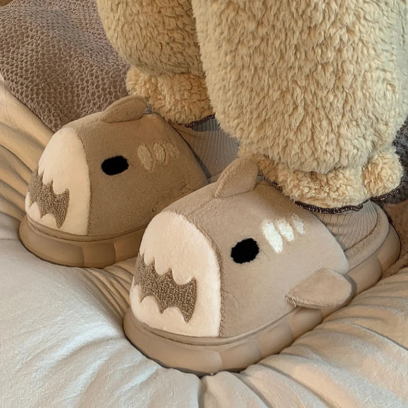 Brown Shark Slippers