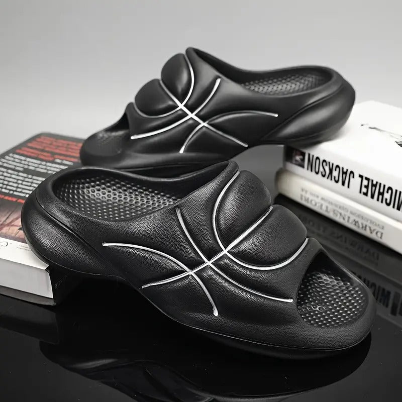 Black Basketball Slides