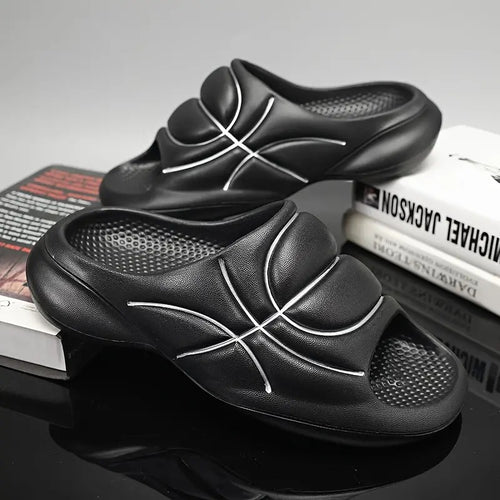 Black Basketball Slides