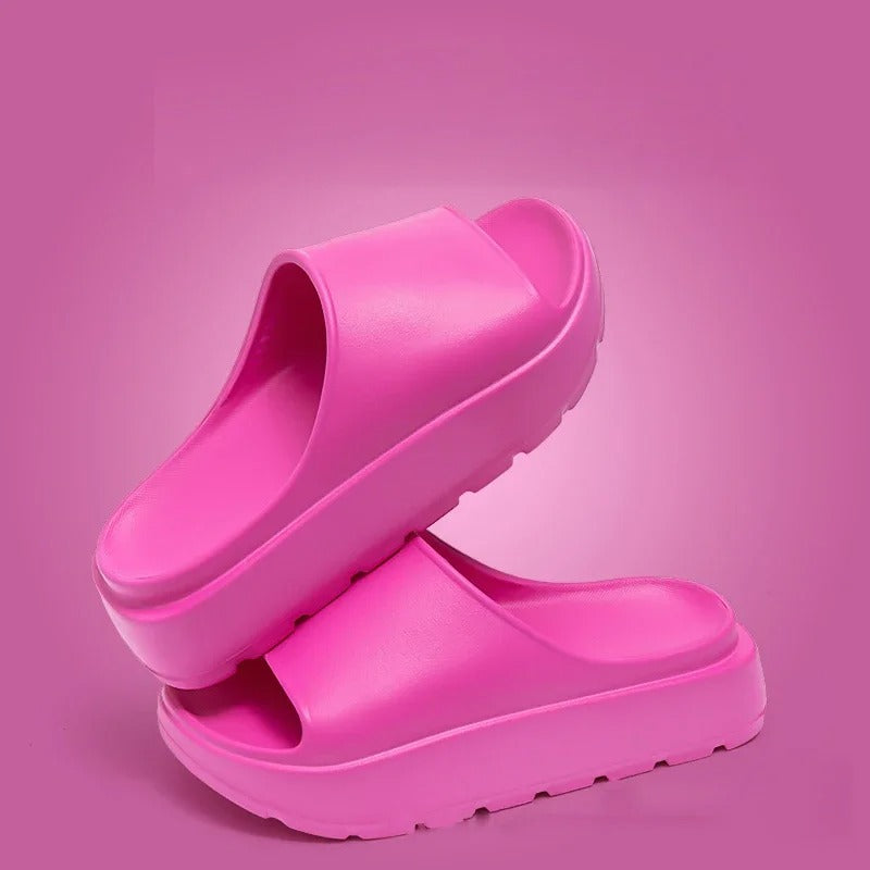 Pink Platform Women Slides