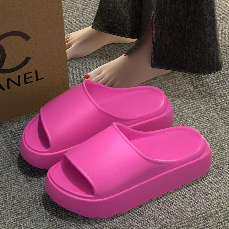 Pink Platform Women Slides