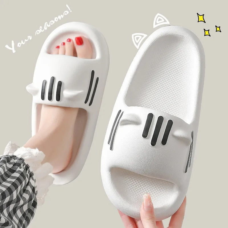 White Cat Ear Slides