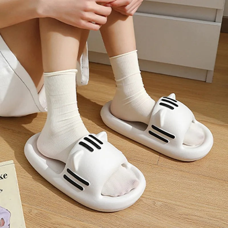 White Cat Ear Slides