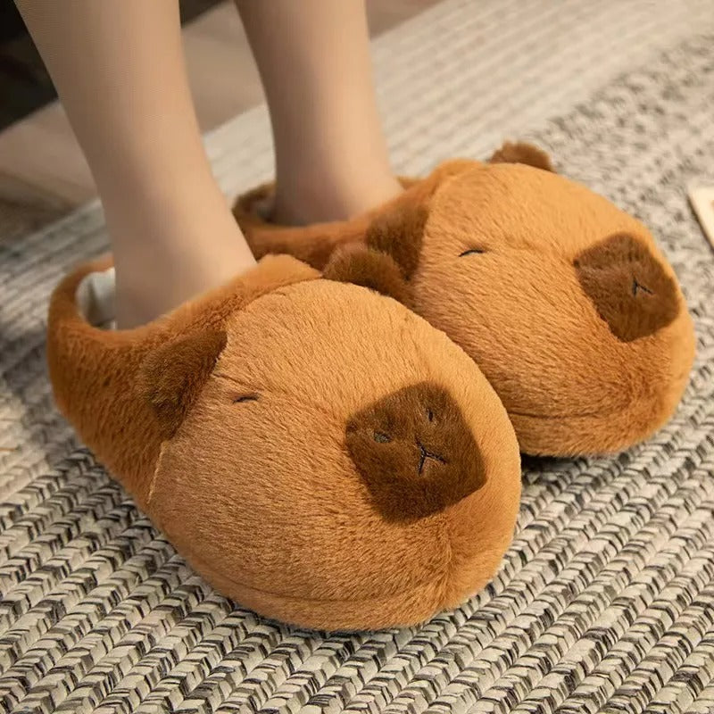Fluffy Capybara Slippers