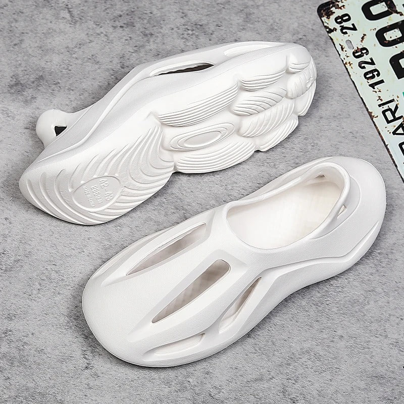 White Hollow Neo Slippers