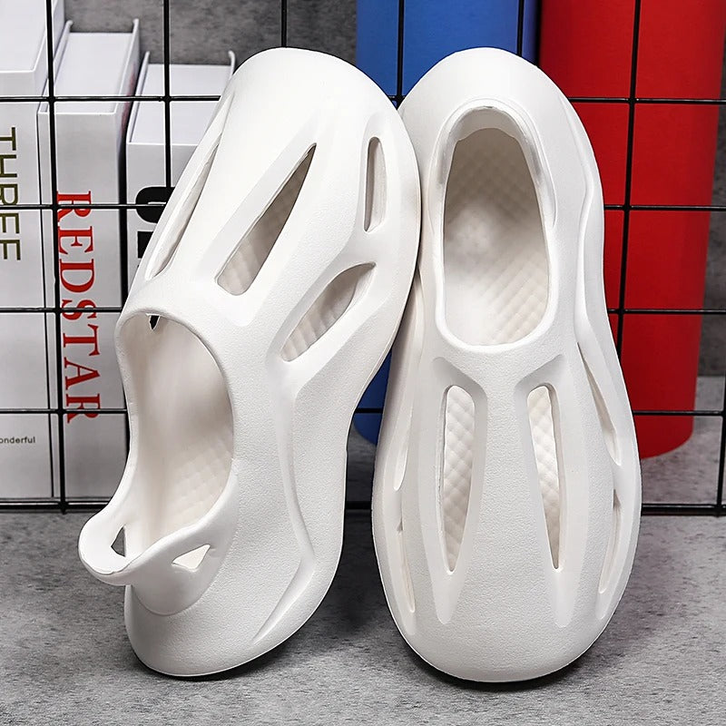 White Hollow Neo Slippers
