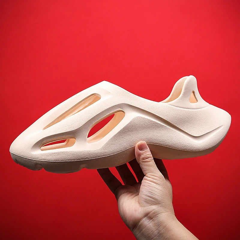 Beige Hollow Neo Slippers