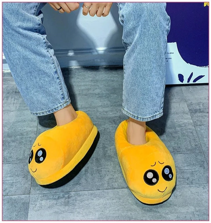 Holding Back Tears Emoji Slippers