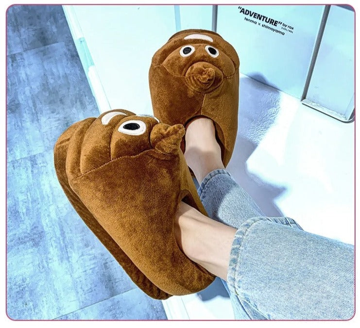 Poo Face Emoji Slippers