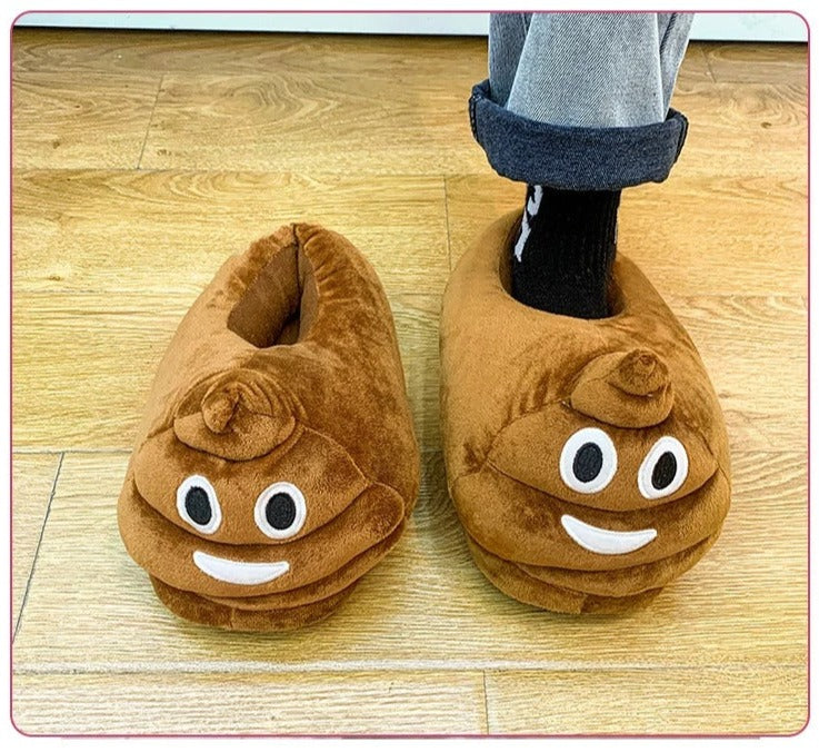 Poo Face Emoji Slippers