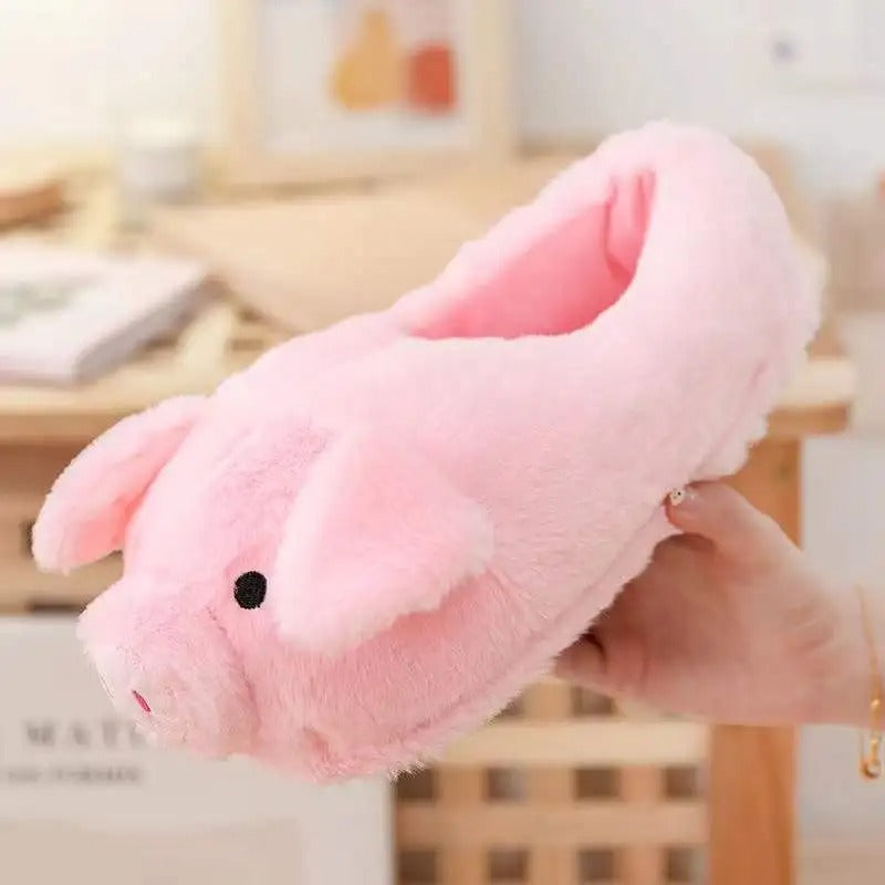 Fluffy Pig Slippers