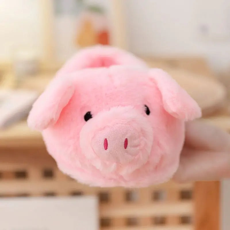 Fluffy Pig Slippers