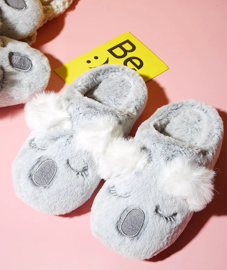 Fuzzy Koala Slippers