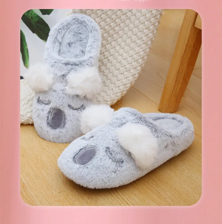 Fuzzy Koala Slippers