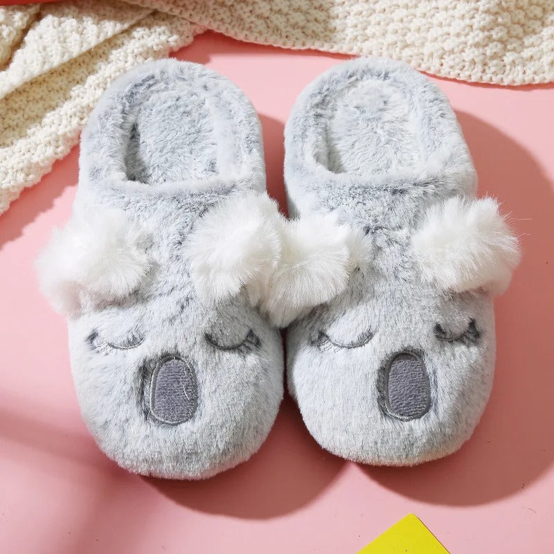 Fuzzy Koala Slippers