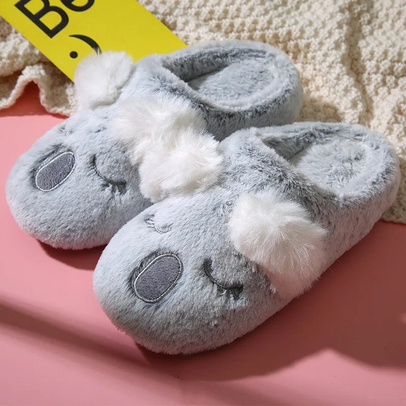 Fuzzy Koala Slippers