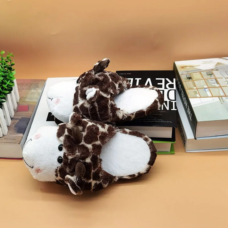 Fluffy Giraffe Slippers