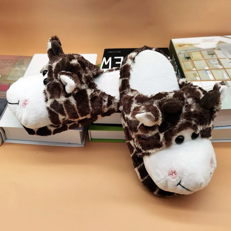 Fluffy Giraffe Slippers