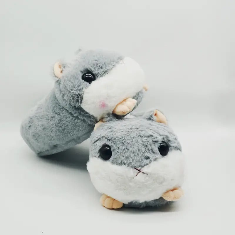 Grey Hamster Slippers