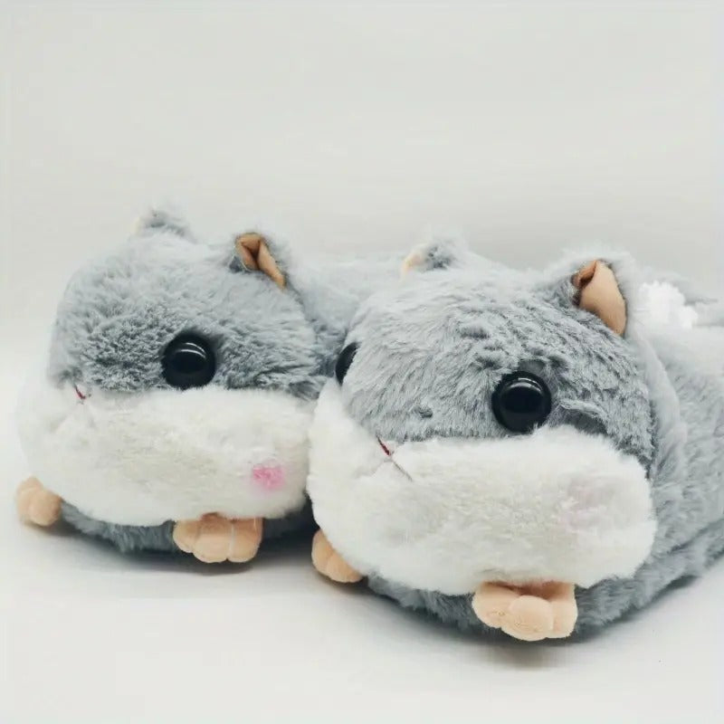Grey Hamster Slippers