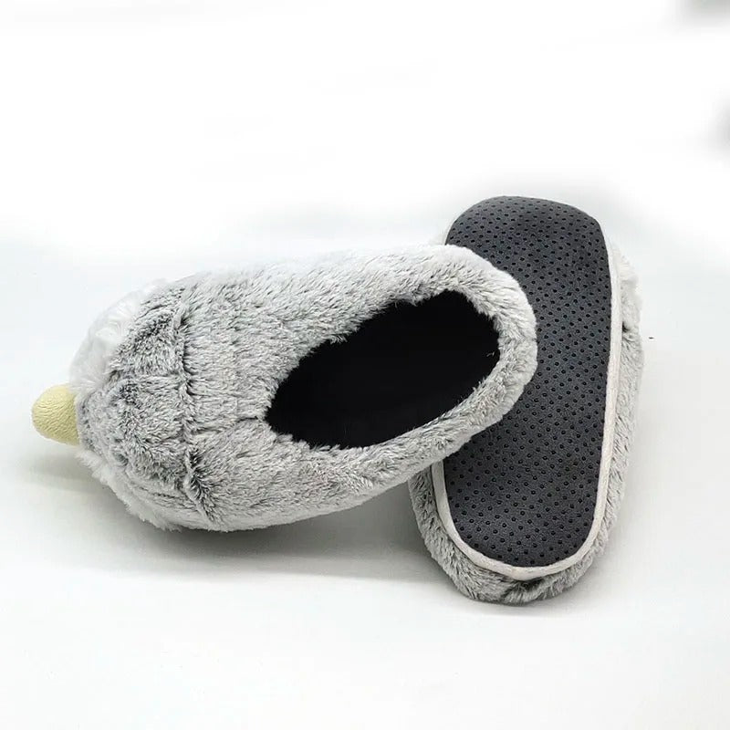 Fluffy Penguin Slippers