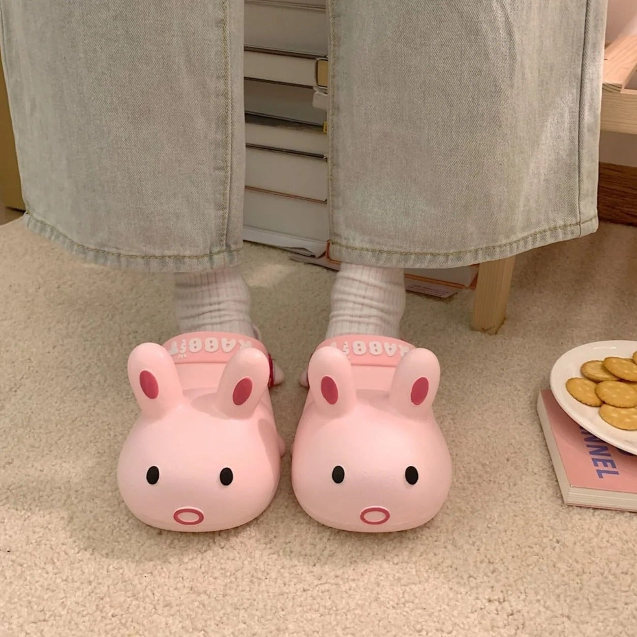 Pink Rabbit Slippers