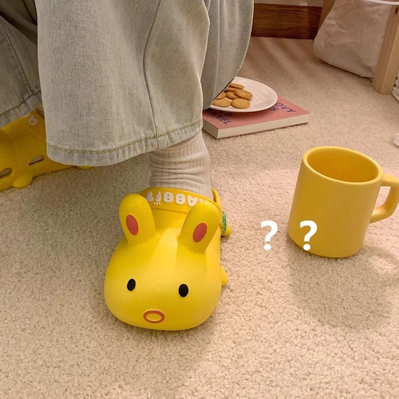 Yellow Rabbit Slippers