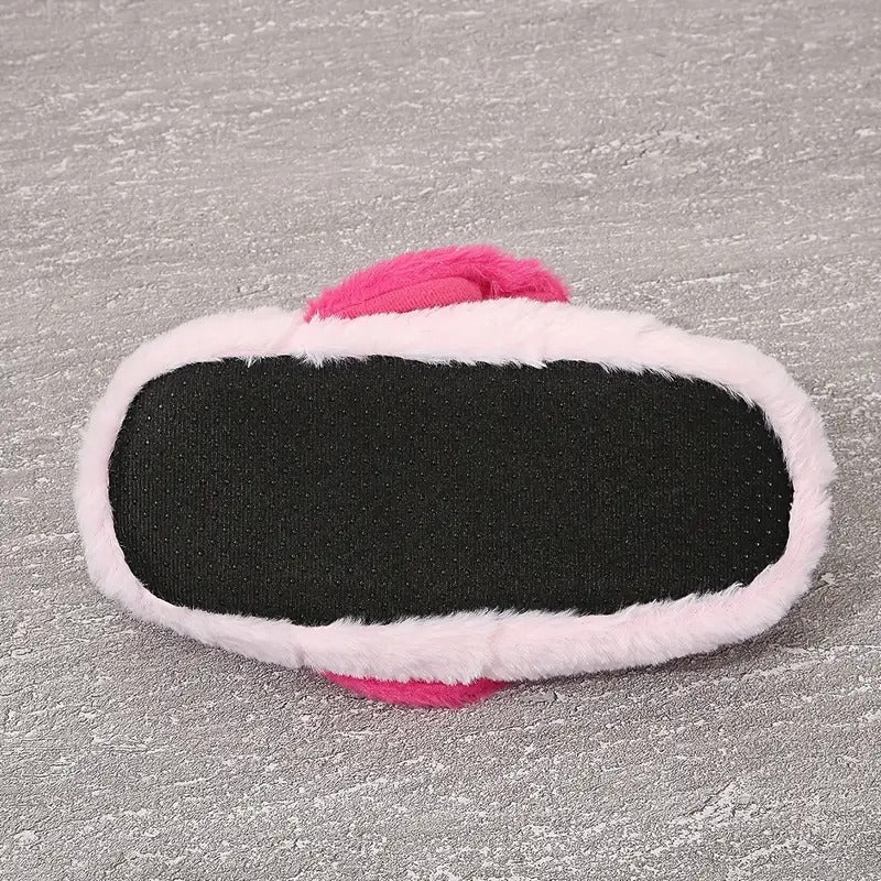 Fluffy Flamingo Slippers