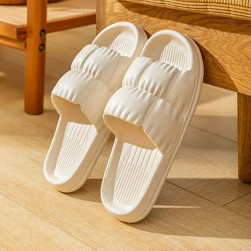 White Candy Puff Slides
